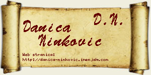 Danica Ninković vizit kartica
